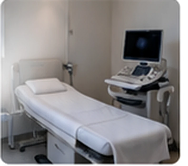 Sala de exame médica ilustrativa